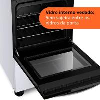 Fogão Brastemp 4 Bocas BFO4NBB Clean com Mesa de Inox, 2 Prateleiras Ajustáveis e Acendimento automático Bivolt – Branco - 7