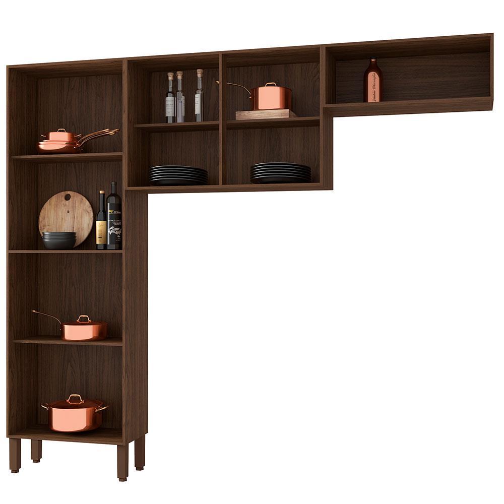 Cozinha Compacta Kit`s Paraná Nala com 8 Portas e 4 Prateleiras - 222cm de largura - 3