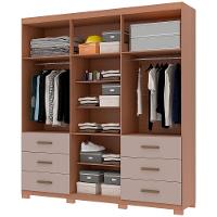 Guarda-Roupa Bartira Santiago com 6 Portas e 6 Gavetas Externas - 209,2cm de Largura - 6
