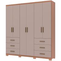 Guarda-Roupa Bartira Santiago com 6 Portas e 6 Gavetas Externas - 209,2cm de Largura - 5