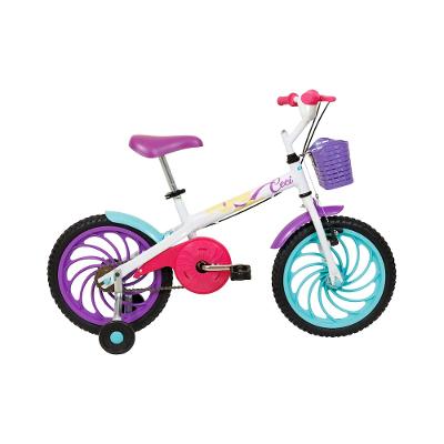 Bicicleta Infantil Caloi Ceci Aro 16 com Rodinhas Laterais e Cesta Branca