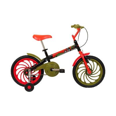 Bicicleta Infantil Caloi Power Rex Aro 16 Rodinhas Laterais Paralamas Preto