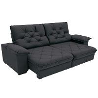 Sofá 4 Lugares Linoforte Luggero Retrátil e Reclinável Revestido em Tecido Suede - 230cm de largura - 5