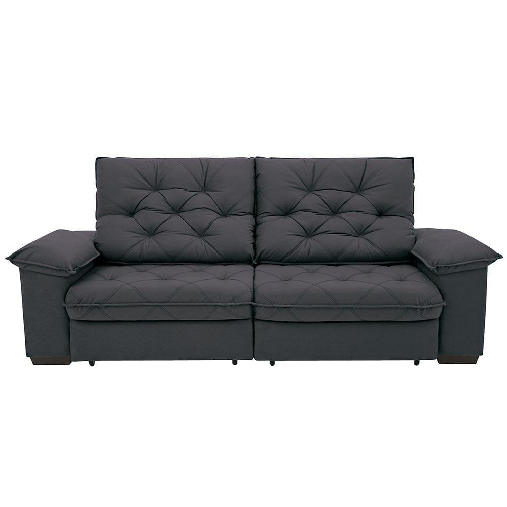 Sofá 3 Lugares Linoforte Luggero Retrátil e Reclinável Revestido em Tecido Suede com 200cm de Largura - 8