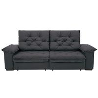 Sofá 3 Lugares Linoforte Luggero Retrátil e Reclinável Revestido em Tecido Suede com 200cm de Largura - 8