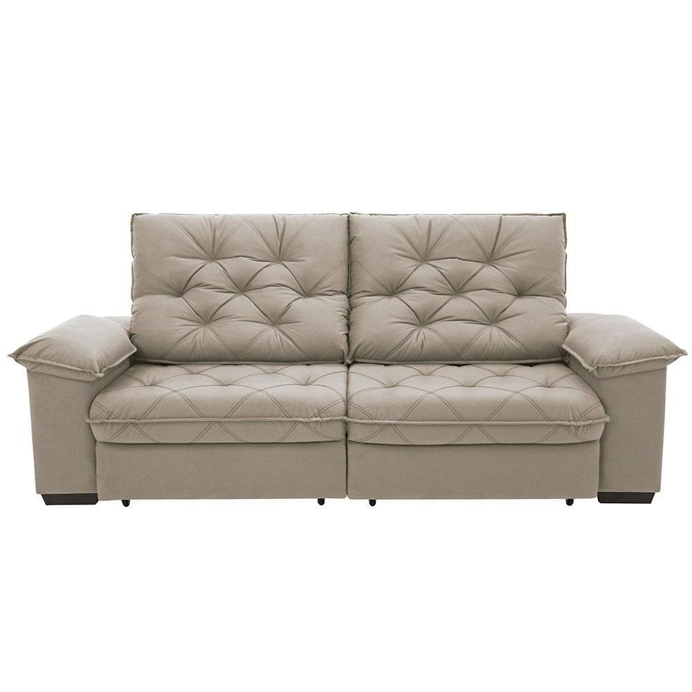 Sofá 3 Lugares Linoforte Luggero Retrátil e Reclinável Revestido em Tecido Suede com 200cm de Largura - 8