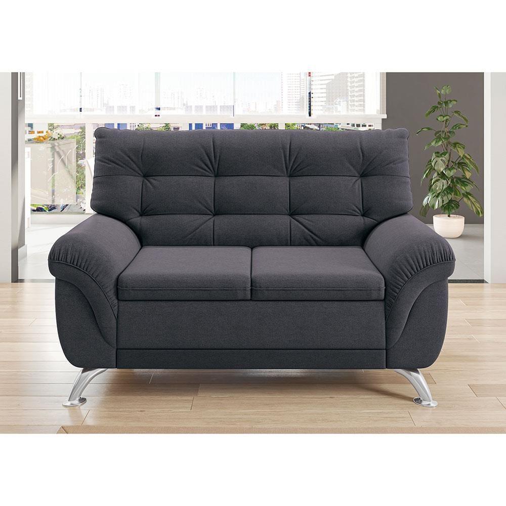 Sofá 2 Lugares Linoforte Arezzo Revestido em Suede com 152cm de Largura - 1