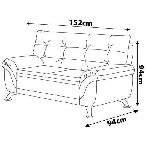 Sofá 2 Lugares Linoforte Arezzo Revestido em Suede com 152cm de Largura - 5