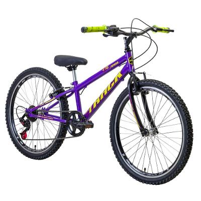 Bicicleta Tk3 Track Axess RX Aro 24 7 Rodas em Alumínio Marchas Roxa
