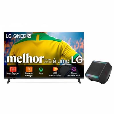 Combo Smart TV 86” 4K LG 86QNED73ASA QNED + Caixa de Som LG XBoom Stage301 Bluetooth 120W