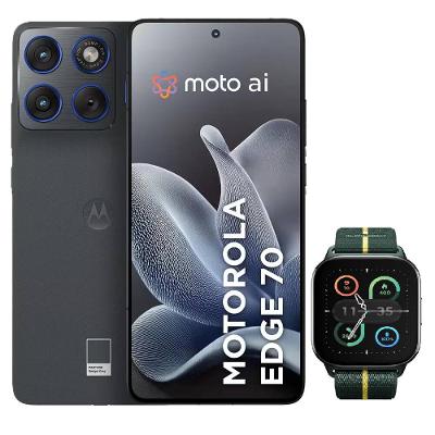 Smartphone Motorola Edge 70 6.7” 256GB 5G Gadget Gray + Watch Fit Verde