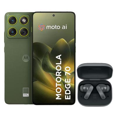 Smartphone Motorola Edge 70 6.7” 256GB 5G Bronze Green + Moto Buds Bass Preto