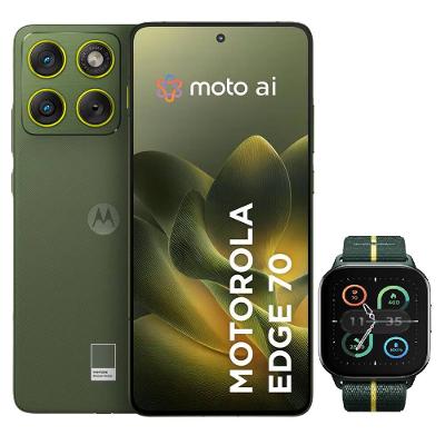 Smartphone Motorola Edge 70 6.7” 256GB 5G Verde + Watch Fit Verde