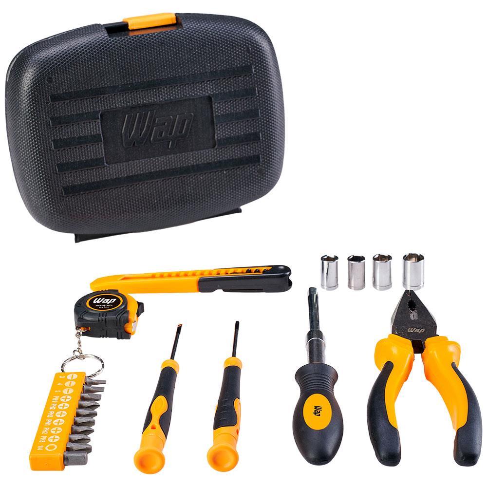 Kit de Ferramentas Manuais WAP MKF21 com Trena, Chaves, Estilete, Alicate, Maleta – 21 Peças - 4