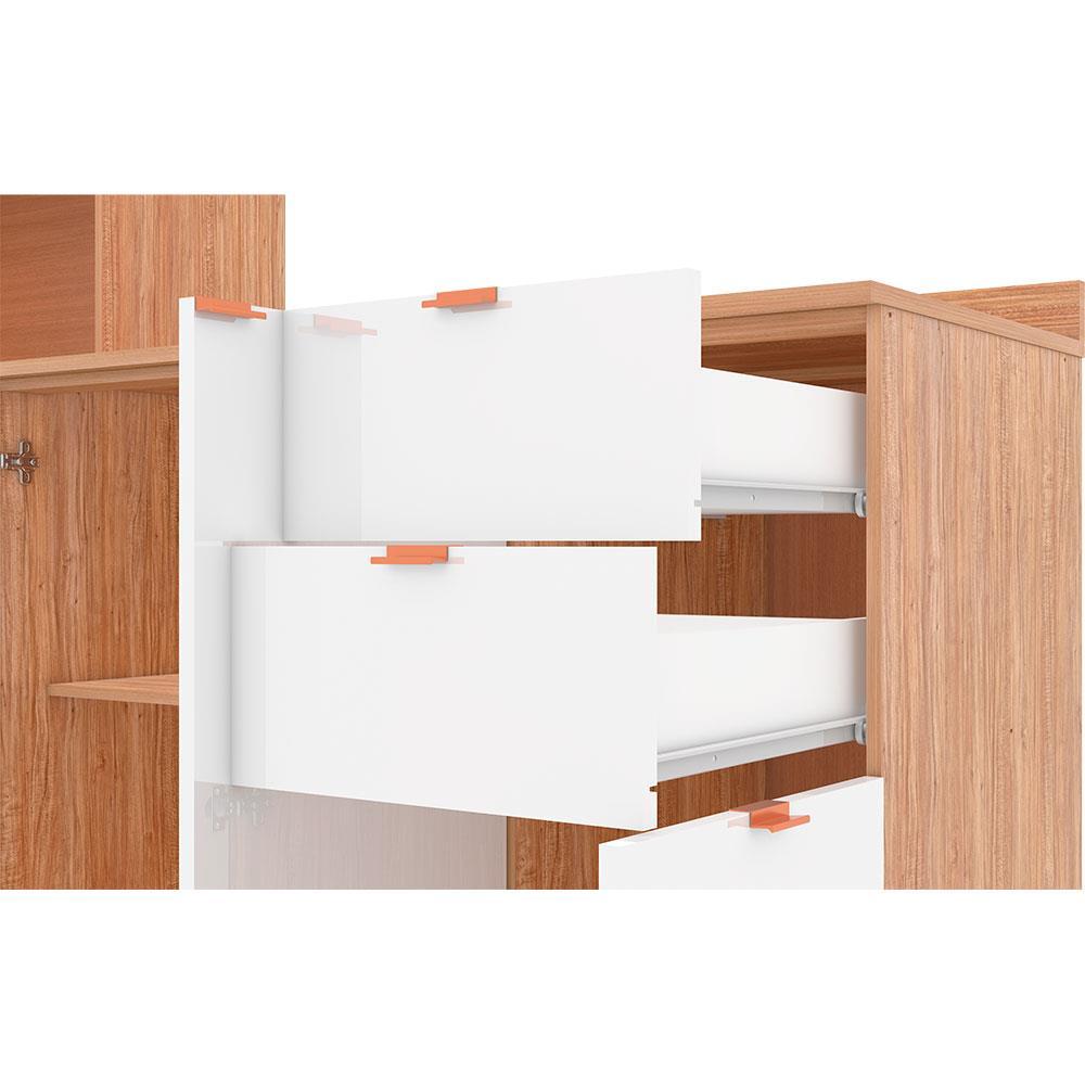 Cozinha Completa Bartira Joy com 11 Portas, 2 Gavetas, 5 Prateleiras e Nicho para Micro-ondas - 244,5cm de largura - 5