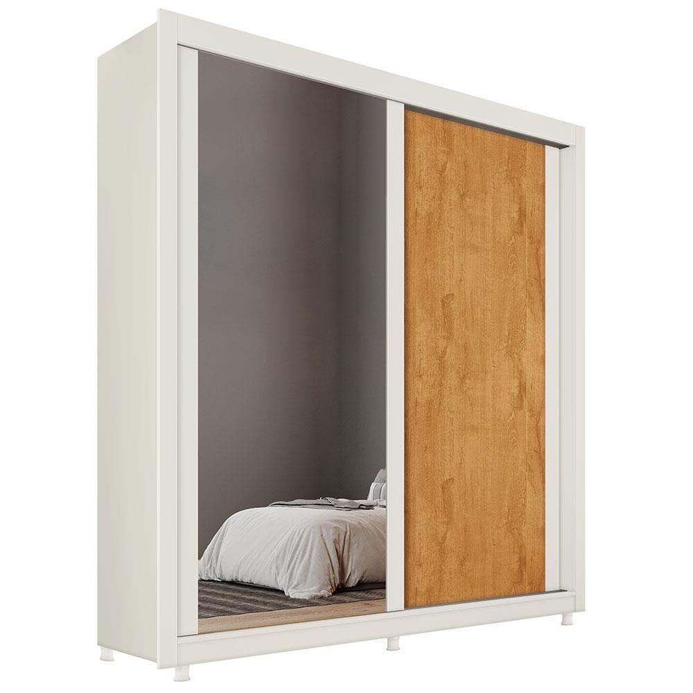 Guarda-Roupa Solteiro Mademarques Hamburgo com 2 Portas, 4 Gavetas e Espelho - 180 cm de Largura - 2