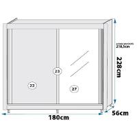 Guarda-Roupa Solteiro Mademarques Hamburgo com 2 Portas, 4 Gavetas e Espelho - 180 cm de Largura - 5