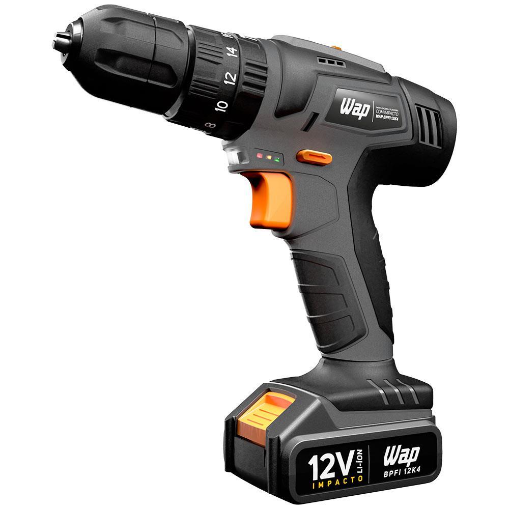 Parafusadeira e Furadeira de Impacto WAP BPFI 12K4 Carregador Bivolt 12V 3/8” com Maleta e Acessórios - 2
