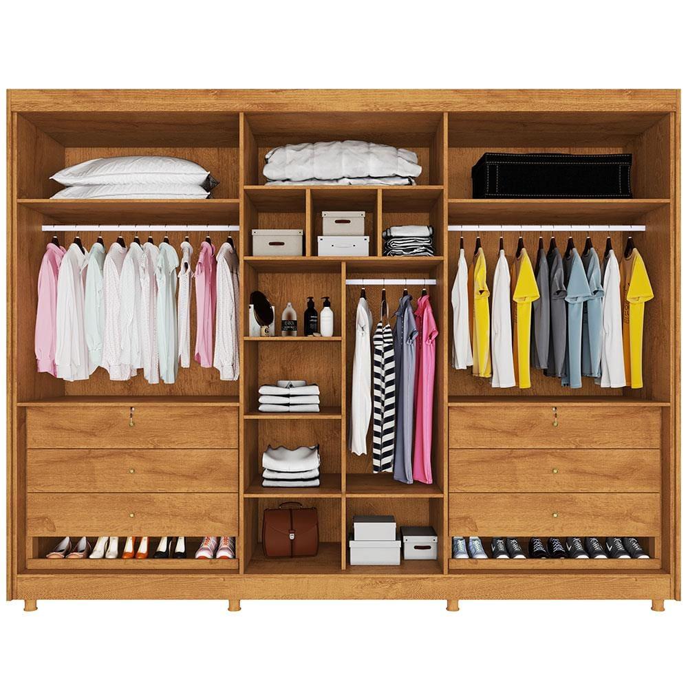 Guarda-Roupa Casal Europa Palermo com 6 Portas e 6 Gavetas - 250cm de largura - 3