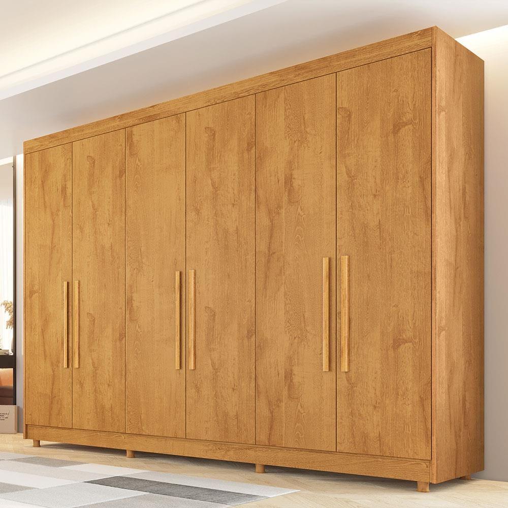 Guarda-Roupa Casal Europa Palermo com 6 Portas e 6 Gavetas - 250cm de largura - 1