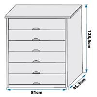 Cômoda Mademarques Hamburgo com 6 Gavetas - 4