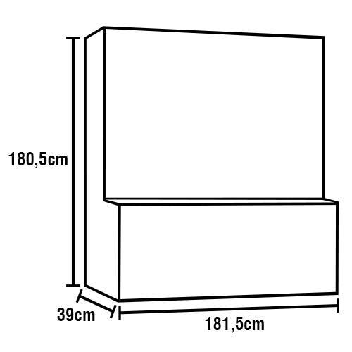 Estante Home Madetec Alan com 181,5 cm de Largura, Ideal para TV de Até 55” - 8