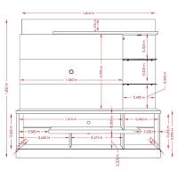 Estante Home Madetec Alan com 181,5 cm de Largura, Ideal para TV de Até 55” - 6