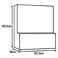 Estante Home Madetec Alan com 181,5 cm de Largura, Ideal para TV de Até 55” - 8