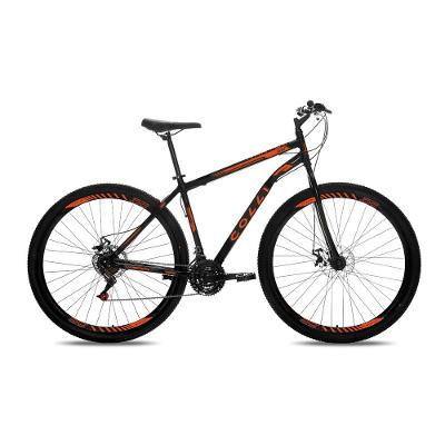 Bicicleta Aro 29 Colli Nantes 21 Marchas Freio a Disco Quadro Preto Fosco e Laranja
