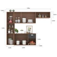 Cozinha Compacta Suspensa Poliman Mila com 7 Portas, 1 Prateleira e 1 Gaveta - 180cm de largura - 6