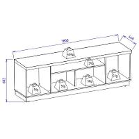 Rack Colibri Manaus com 3 Portas, Ideal para TV de Até 70” - 7
