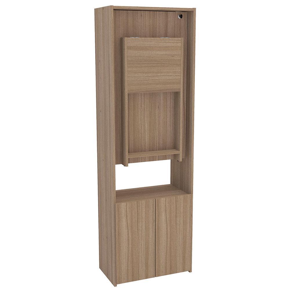 Armário Multiuso Politorno Goiânia com 2 Portas, 3 Prateleiras e Mesa Retrátil com Chave - 4