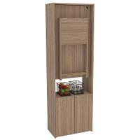 Armário Multiuso Politorno Goiânia com 2 Portas, 3 Prateleiras e Mesa Retrátil com Chave - 2