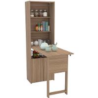 Armário Multiuso Politorno Goiânia com 2 Portas, 3 Prateleiras e Mesa Retrátil com Chave - 3