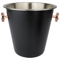 Balde para Gelo Fracalanza Champanheira em Aço Inox Preto/Cobre - 4,6 L - 1