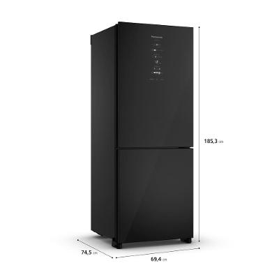 Geladeira Panasonic NR-BB65GV7B Frost Free Bottom Freezer Inverter 467 Litros