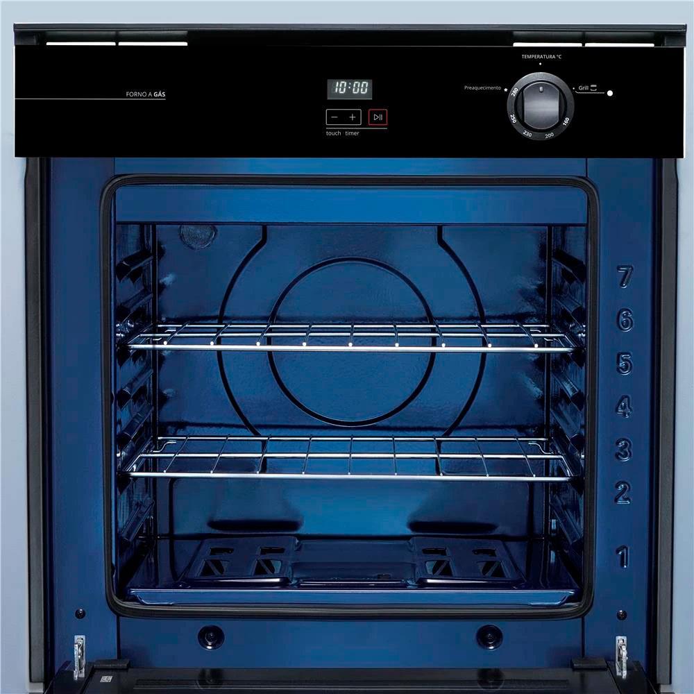 Forno de Embutir a Gás Brastemp 78 Litros BOA84AE com Grill e Timer Touch Preto - 220V - 3