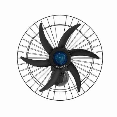Ventilador de Parede Ventisol Falcon 60cm 230W Preto Bivolt Alta Potência Design Moderno