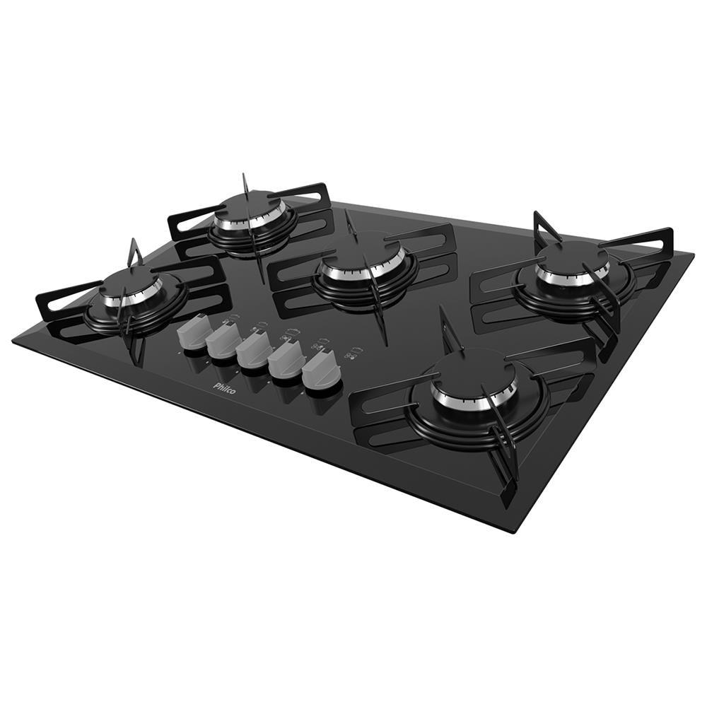 Cooktop a Gás Philco 5 Bocas Chef 5 Bisote Bivolt – Preto - 5