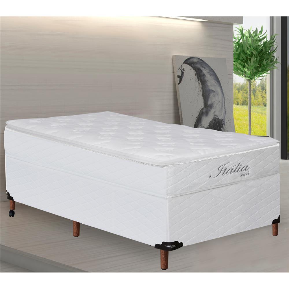 Colchão para Cama Solteiro Umaflex Itália Pillow Top e Molas Ensacadas 26x88x188 cm - Branco - 3