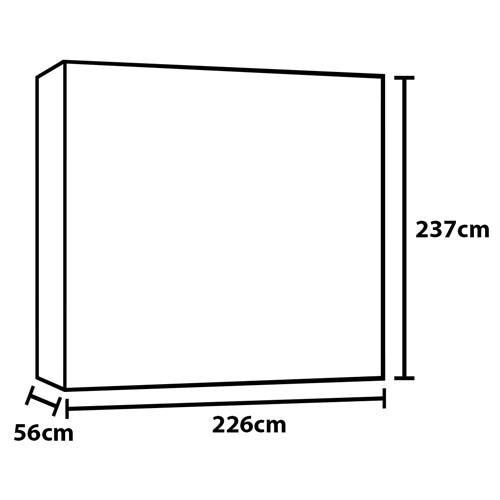 Guarda-Roupa Casal Europa Triunfo Flex com Espelho, 2 Portas de Correr e 6 Gavetas - 226cm de Largura - 11