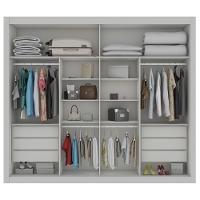 Guarda-Roupa Casal Europa Triunfo Flex com Espelho, 2 Portas de Correr e 6 Gavetas - 226cm de Largura - 3