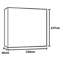 Guarda-Roupa Casal Europa Triunfo Flex com Espelho, 2 Portas de Correr e 6 Gavetas - 226cm de Largura - 12