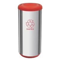 Lixeira Cápsula Tramontina com Tampa Basculante Selecta Plus 94539/202 em Aço Inox – 40 L - 1