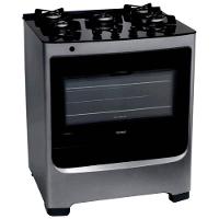 Fogão Consul 5 Bocas CFS5VAR com Mesa de Vidro, Trempes de Ferro Fundido e Acendimento Automático Bivolt - Inox - 1