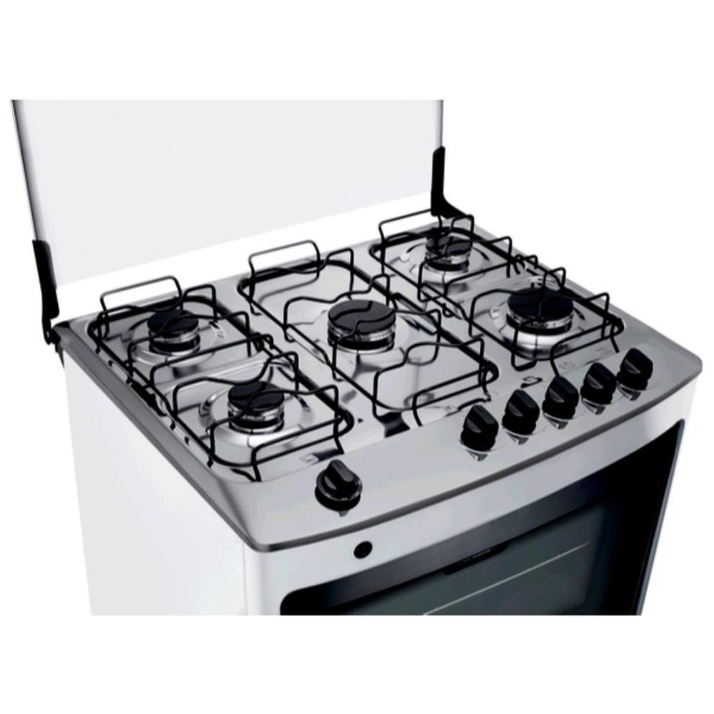 Fogão Consul 5 Bocas CFS5NAB com Mesa de Inox e Acendimento Automático Bivolt - Branco - 4