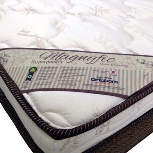 Colchão Solteiro Ortobom Magnyfic com Ortopillow e Molas Ensacadas 24 x 88 x 188 cm - Marrom/Bege - 3