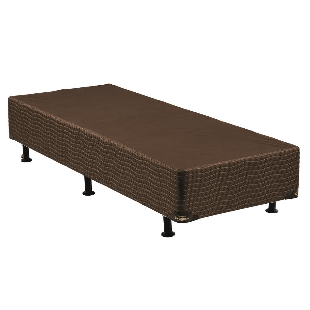 Base Box para Colchão Solteiro Ortobom Magnyfic A40 41 x 88 x 188 cm - Marrom - 1