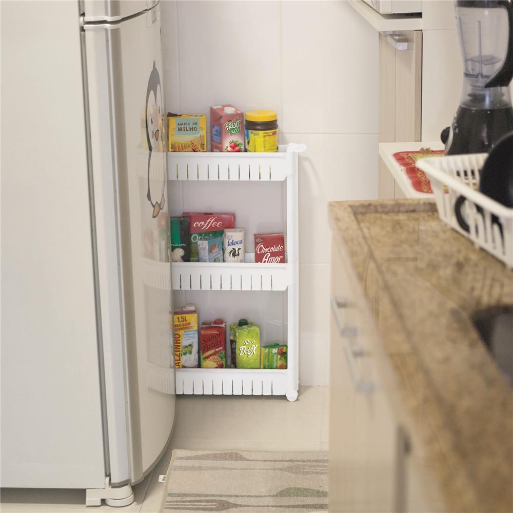 Prateleira Multiuso em Plástico Arthi com Rodízios – 77,5 cm - 3