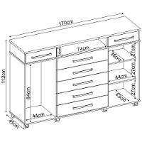 Cômoda Demóbile London com 7 Gavetas e 2 Portas